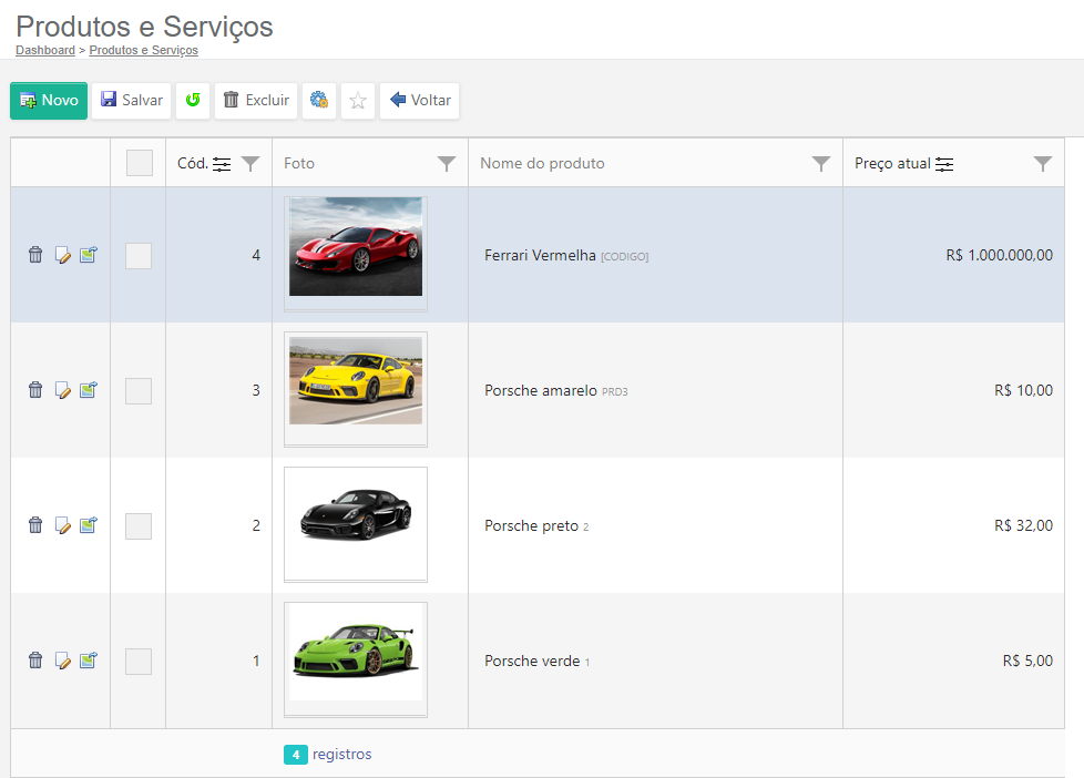 Produtos e serviços